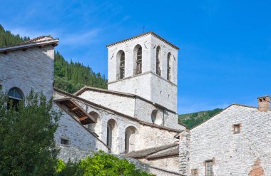 İtalya, Umbria, Gubbio, Katedral çan kulesi