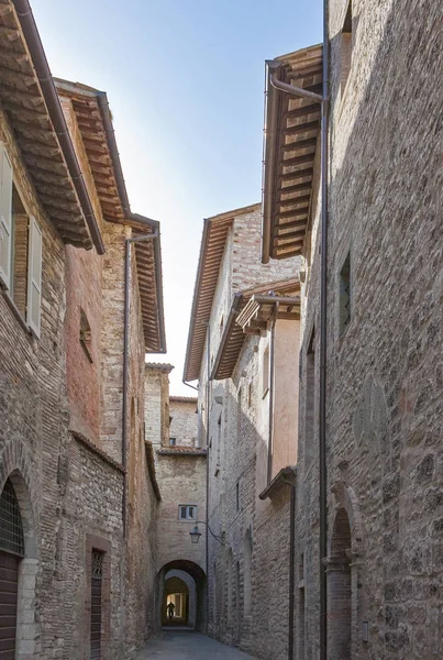 Itálie Umbrie Gubbio Domy Okres Giuliano — Stock fotografie