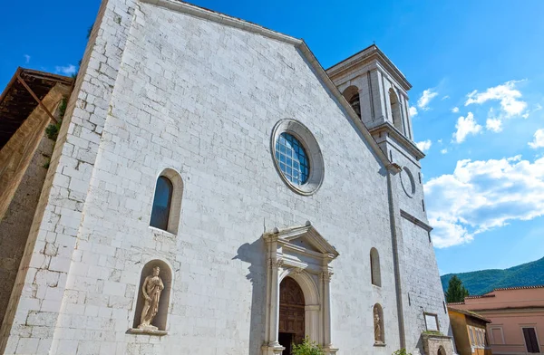 Italië Umbrië Norcia Opwaartse Weergave Van Maria Argentea Kerk — Stockfoto