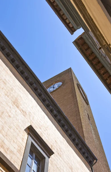 Italië Umbrië Orvieto Opwaartse Uitzicht Toren Van Del Moro Cavour — Stockfoto