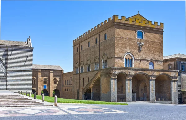 Італія Умбрія Орвієто Середньовічного Палацу Сьогодні Використовується Музей Соборній Площі — стокове фото