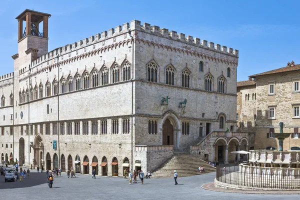 Perugia Itálie Května 2009 Novembre Náměstí Palác Dei Priori Maggiore — Stock fotografie