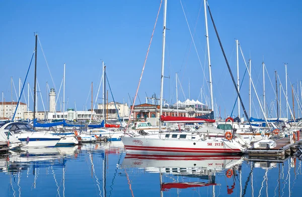 Trieste Agosto 2010 Barche Nel Porto Turistico San Giulio — Foto Stock