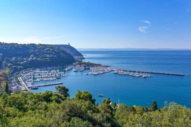 İtalya, Trieste, panoramik Sistiana Marina