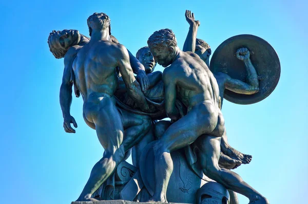Italien Trieste Detalj Skulpturer Monumentet War Memorial San Giusto Kulle — Stockfoto