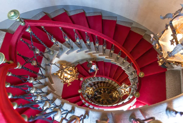 Trieste Italy August 2010 Artistic Oval Staircase Duino Castle Seen — Stock Photo, Image