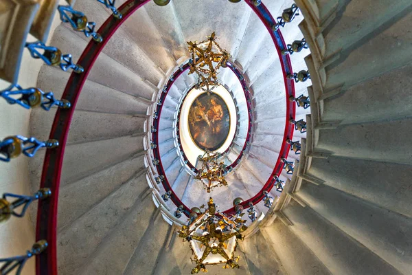 Trieste Italy August 2010 Artistic Oval Staircase Duino Castle Seen — Stock Photo, Image