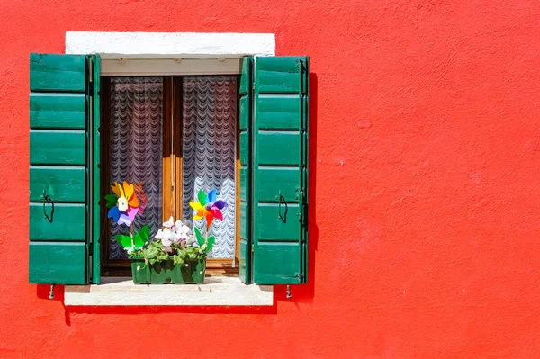 Europa Włochy Venetia Wszystko Typowym Kolorowe Domy Wyspie Burano — Zdjęcie stockowe