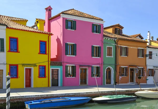 Europa Italia Venecia Las Casas Típicas Colores Orilla Del Canal — Foto de Stock