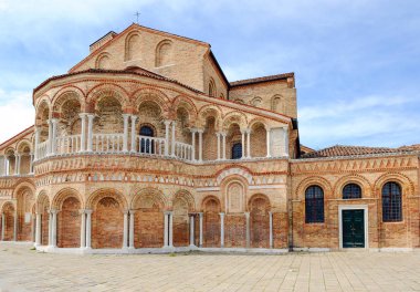 Venedik İtalya lagün, Murano Adası, St.Maria e Donato Bazilikası'nın apsis.