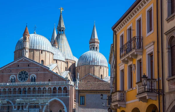 Italië Padua Gevel Met Koepels Torens Van Antony Basiliek — Stockfoto