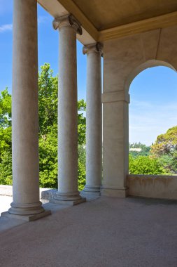 Vicenza, İtalya - 9 Mayıs 2011: Villa La Rotonda mimar Andrea Palladio tarafından atrium, Deiail.
