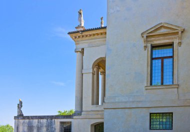 Vicenza, İtalya - 9 Mayıs 2011: Deiail ve Villa La Rotonda mimar Andrea Palladio tarafından.