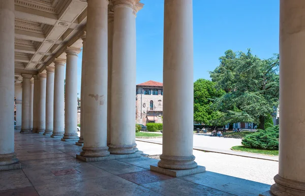 Vicenza Itália Maio 2011 Pórtico Palácio Chiericati Pelo Arquiteto Andrea — Fotografia de Stock