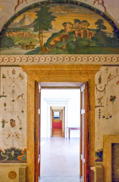 建築家アンドレア パッラーディオのヴィラ Pojana のホールでアンセルモ Canera の絵画 Poyana マッジョーレ イタリア 2011 — ストック写真