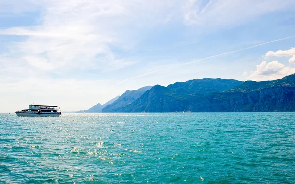 Italien Gardasjön Malcesine Utsikt Över Sjön Från Det Gamla Slottet — Stockfoto