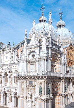 Venice, İtalya - 30 Eylül 2017: Ducal Sarayı'ndan avlunun görünümünü