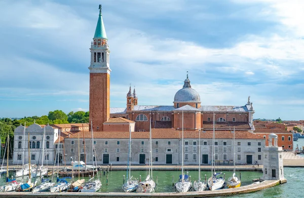 Veneza Itália Julho 2017 Vista Lateral Abadia Giorgio Maggiore Projetada — Fotografia de Stock