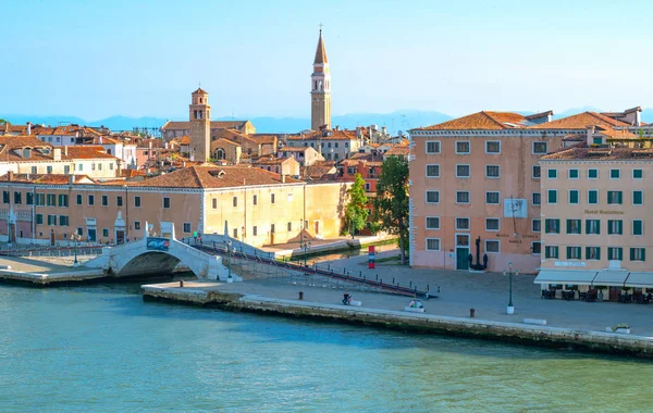 Venecia Italia Julio 2017 Vista Desde Laguna Biasio Puente — Foto de Stock