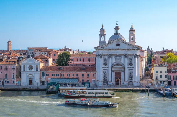 Veneza Itália Julho 2017 Canal Giudecca Igreja Dei Gesuati Com — Fotografia de Stock