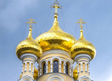 Ukrayna, Jalta, Alexander Nevsky Ortodoks Kilisesi'nin altın kubbe
