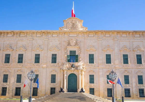 Valletta Málta Kormány Castille Palace Székhelye — Stock Fotó