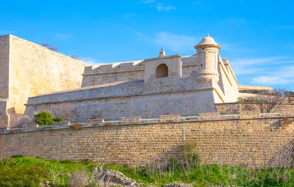Βαλέτα Μάλτα Φεβρουαρίου 2017 Φρούριο Του Elmo Αθέατο Από Θάλασσα — Φωτογραφία Αρχείου