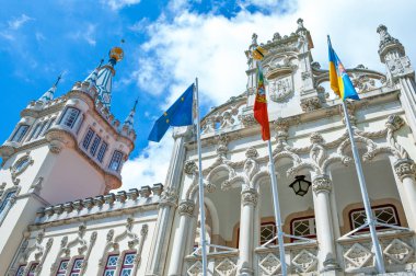 Portugal,Sintra,the facade of the town hall clipart