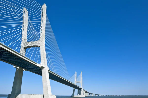 Portugal Lisbon Vasco Gama Bridge Tagus River — Stock Photo, Image