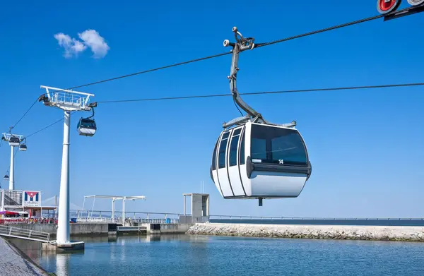 Lissabon Portugal März 2009 Die Seilbahn Ausstellungsbereich Des Parque Das — Stockfoto