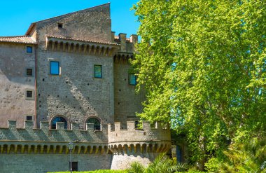 Yunan Abbey St Nilo duvarlarını İtalya, Grottaferrata, görünümü
