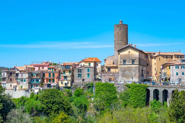 Italy Nemi Panoramic View Village Overlooking Lake — Stock Photo, Image