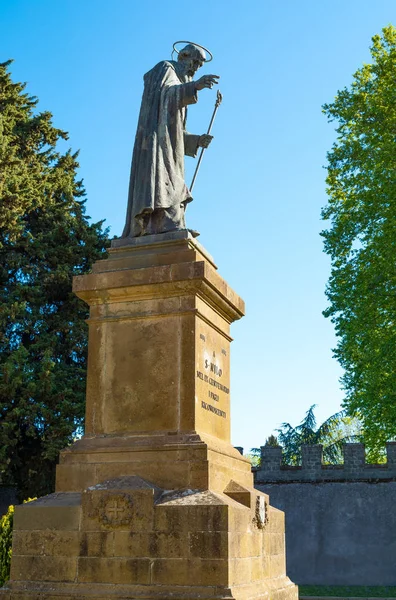 Itália Grottaferrata Monumento São Nilo Frente Abadia Grega — Fotografia de Stock