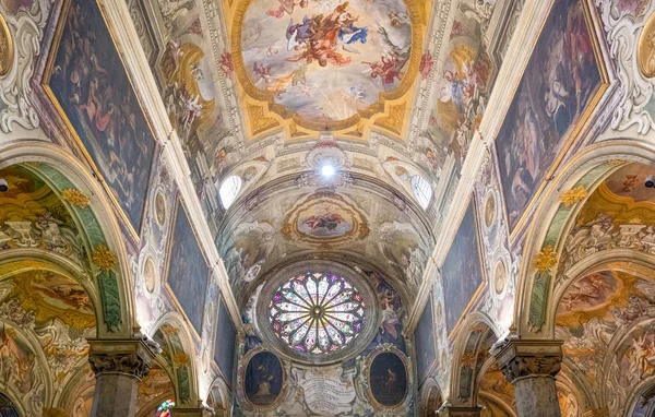 Monza Italy March 2018 Extraordinary Paintings Decorations Nave Cathedral — Stock Photo, Image