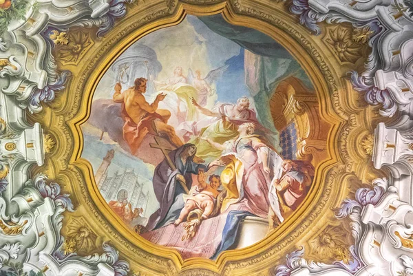 Monza Italie Mars 2018 Détail Des Peintures Décorations Extraordinaires Plafond — Photo