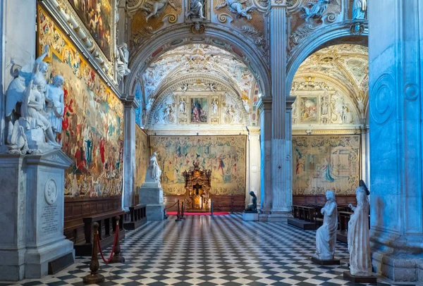 Bergamo Italy March 2017 Sculptures Paintings Decorations Transept Maria Maggiore — Stock Photo, Image