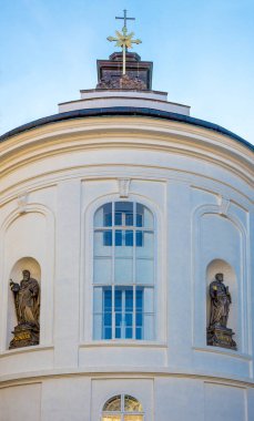 Prague, Çek Cumhuriyeti, Kale ilçesi, Holy Cross Şapel ve cephe detay