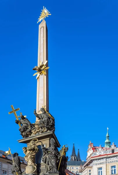 Praga República Checa Distrito Mala Strana Coluna Peste Palácios Praça — Fotografia de Stock