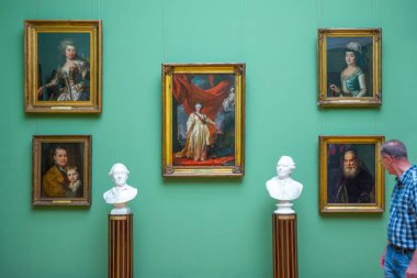 Moskova, Rusya - 21 Haziran 2015: Tretjakov Galeri Rus sanatının şaheser eserleri