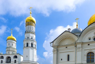 Rusya, Moskova, Kremlin, Ivan büyük çan kulesi ve Başmelek Kilisesi