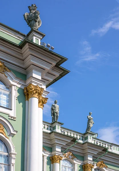 São Petersburgo Rússia Julho 2013 Detalhe Fachada Palácio Inverno Hermitage — Fotografia de Stock