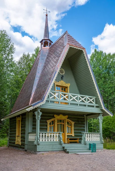 Mandrogi Rusia Región Karelia Una Casa Estilo Tradicional Del Pueblo — Foto de Stock