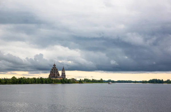 Rosji Widok Jeziora Onega Wyspy Kishi Wolnym Powietrzu Muzeum Karelski — Zdjęcie stockowe