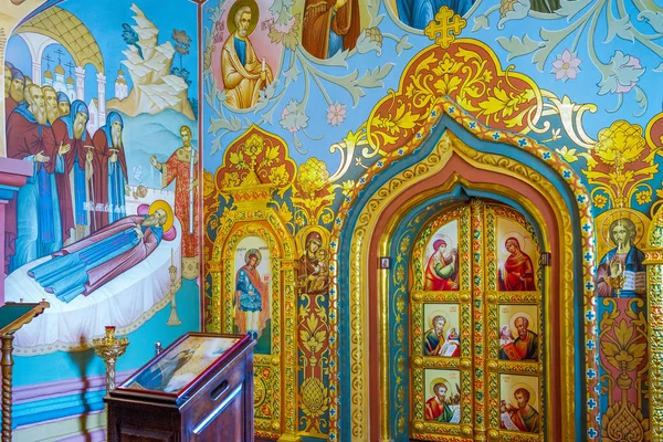 Kostroma Rússia Junho 2015 Velhas Pinturas Decorações Dentro Mosteiro São — Fotografia de Stock