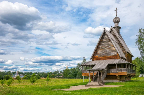Ρωσία Σούζνταλ Παλιό Ξύλινο Αρχιτεκτονικές Του Χωριού — Φωτογραφία Αρχείου