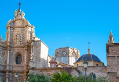 Valencia, İspanya, görünümü ve cephe katedral
