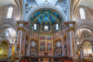 Valencia, İspanya - Octuber 14, 2016: Katedral Resurreccion Şapeli mihrabını