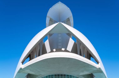 Valencia, İspanya - Octuber 15, 2016: Şehir Sanat ve Bilimler Calatrava mimar tarafından. Des Artes Sarayı ve Opera Binası