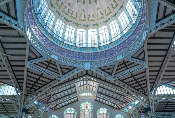 Valencia Spain Octuber 2016 Traditional Style Internal Architecture Central Market — Stock Photo, Image