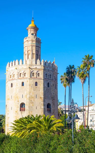 Spain Andalusia Seville View Torre Del Oro Gold Tower — Stock Photo, Image